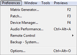 Preferences - Device Manager