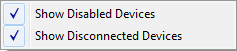 Show Disabled Devices