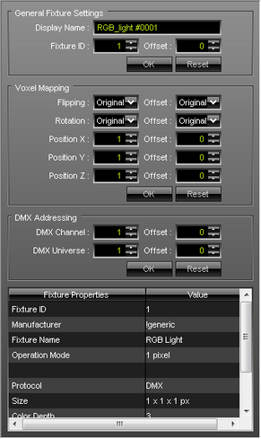 Fixture Settings