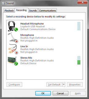 Windows Audio Devices
