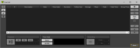 Cuelist Dialog Cuelist Dialog