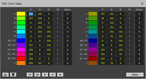 M2L Color Setup M2L Color Setup