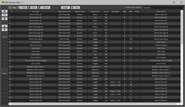 MIDI Remote Editor