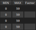 MIDI Remote Editor: Min Max