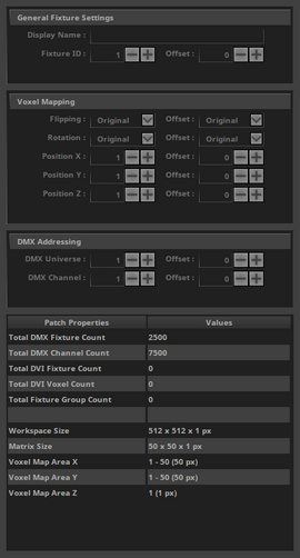 Fixture Settings Fixture Settings