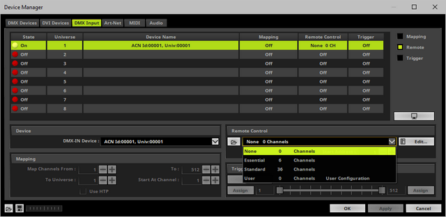 DMX Input DMX Input