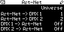 Menu Art-Net