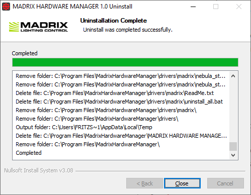 MADRIX Uninstall