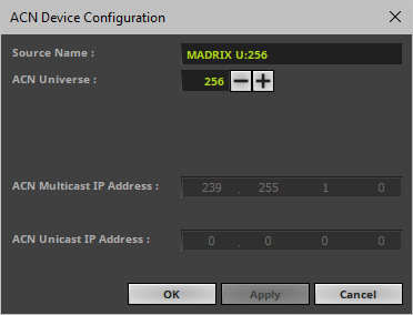 ACN Configure Device