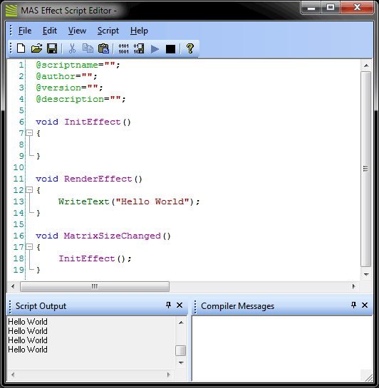 Script Editor Screenshot