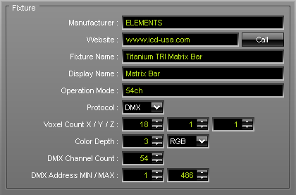 Fixture Settings