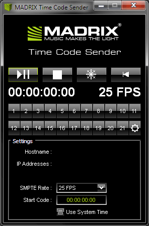 MADRIX Time Code Sender