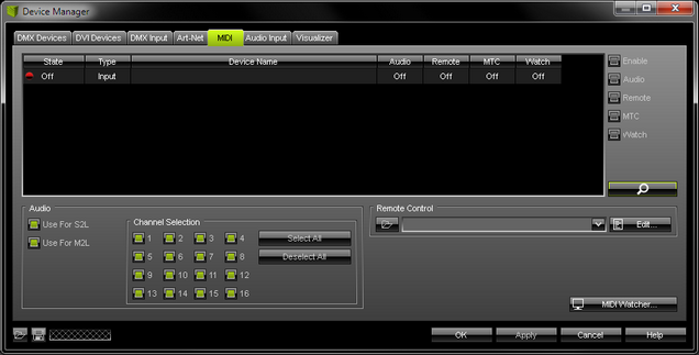 MIDI Device Configuration