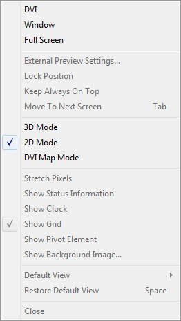 DVI Context Menu