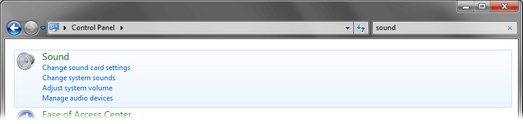 Windows Control Panel Sound