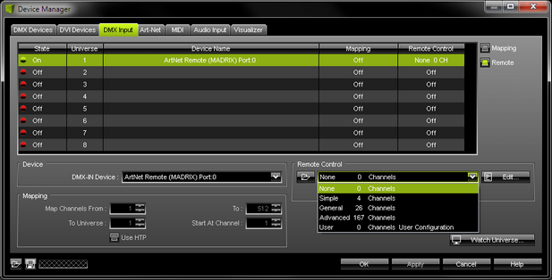 DMX Input