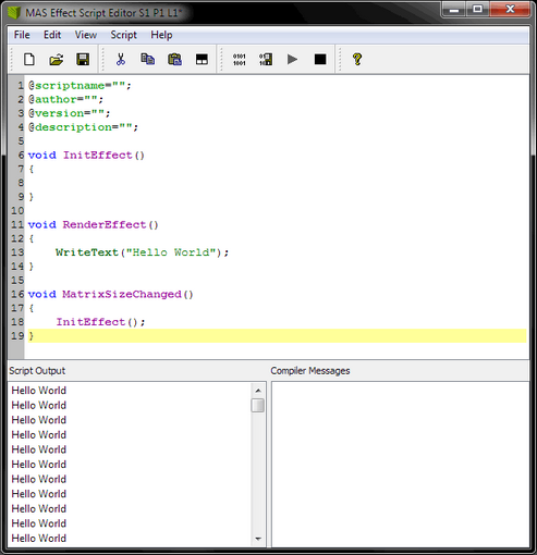 Script Editor Screenshot