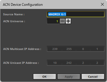 ACN Configure Device