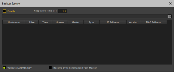 Backup System Window Backup System Window