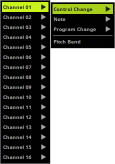 MIDI Remote Editor: MIDI Command